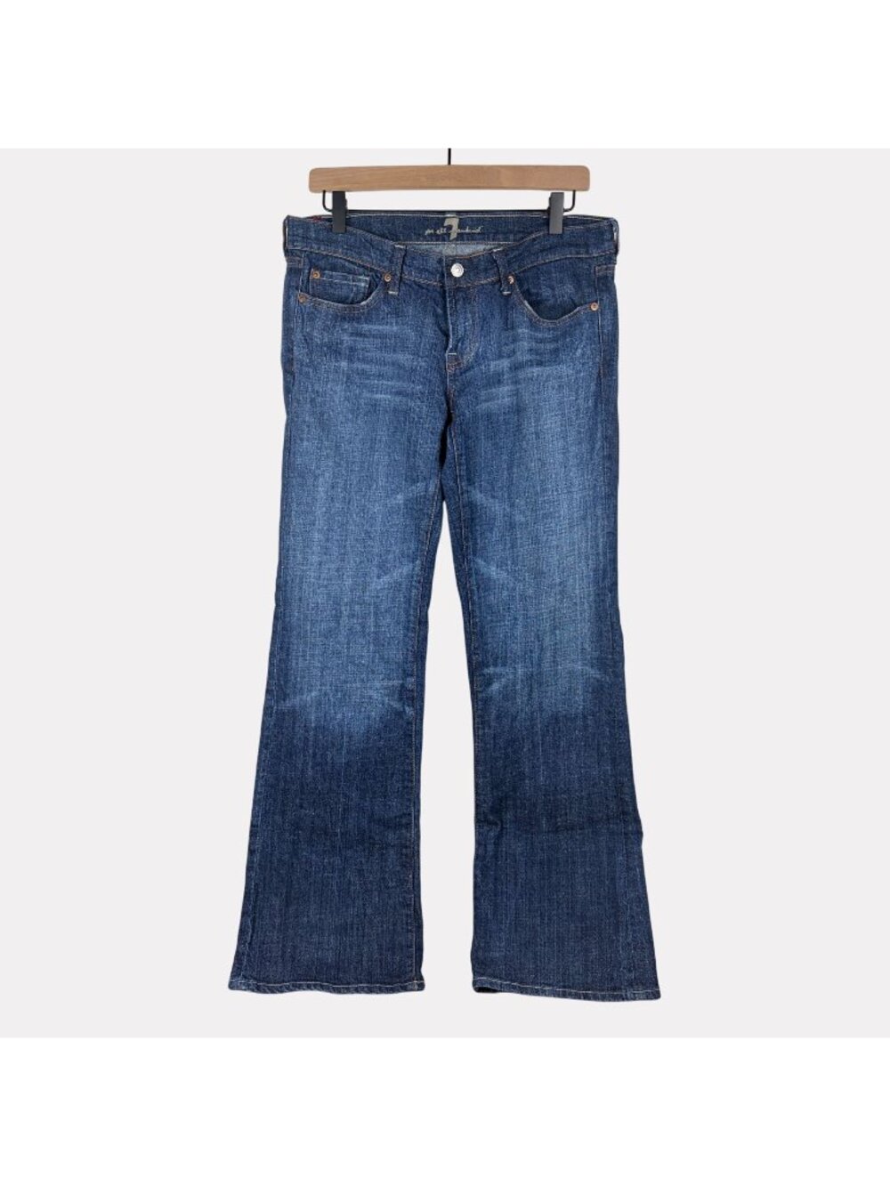 7 for all Mankind Bootcut Jeans Womens 30 Blue Low Rise Five Pocket